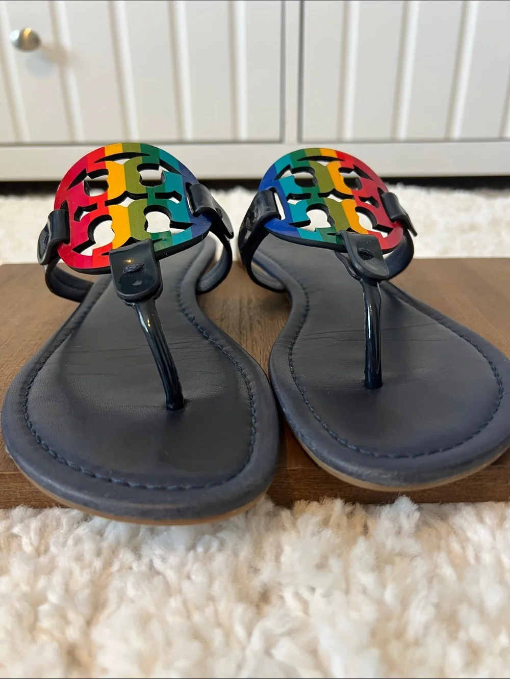 Tory Burch navy leather